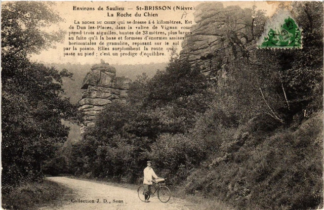 CPA Env. de SAULIEU - St-Brisson - La Roche du Chien (456788)