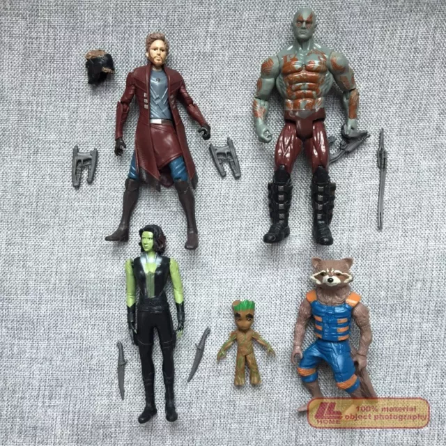 Anime Guardians of The Galaxy 5pc Star Lord Gamora Groot Figure Statue Toy Gift