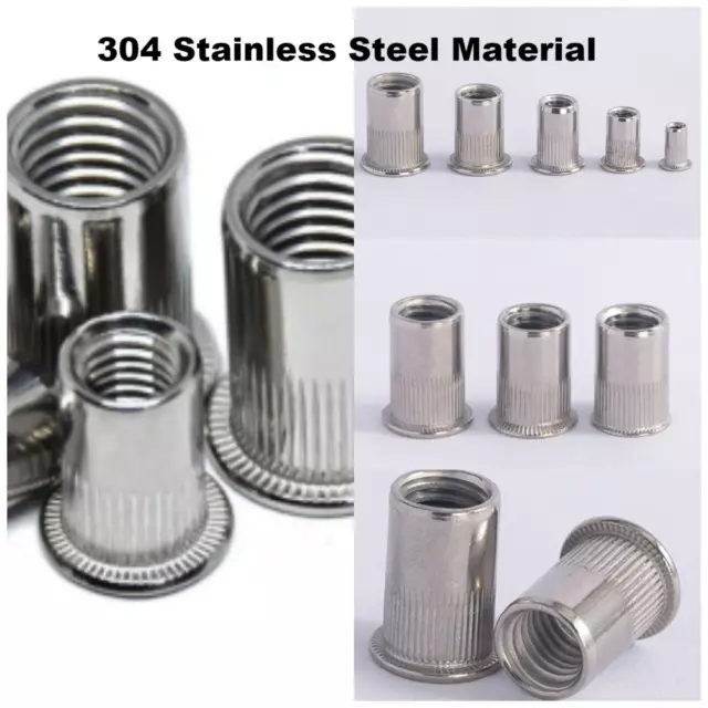 M3 4 5 6 8 10 12 rivet nuts blind nut Nutserts Rivnut  Stainless Steel 10-200pcs