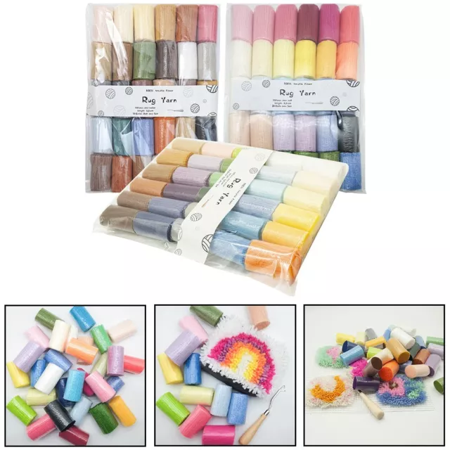 DIY Craft Kit 30 Rolls of Assorted Colors Wool Yarn for Tapestry Making
