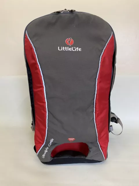 Littlelife Ultralight Convertible Baby Toddler Backpack Hiking Carrier Grey/Red