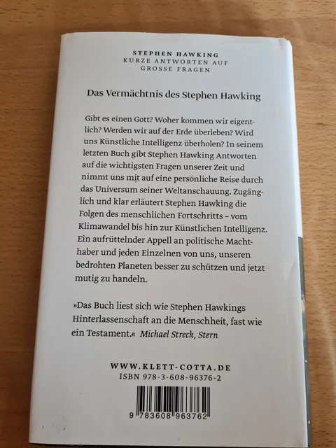 Kurze Antworten auf große Fragen von Stephen Hawking 2