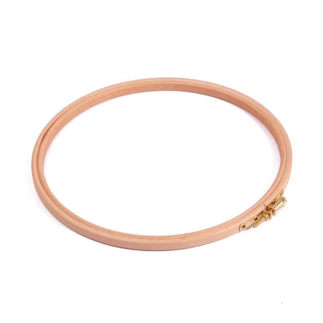 Aro bordado de madera Elbesee 7" (17 cm) para punto de cruz y bordado
