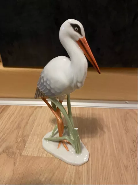 Rosenthal Figur "Storch im Schilf" - Entwurf F. Heidenreich 