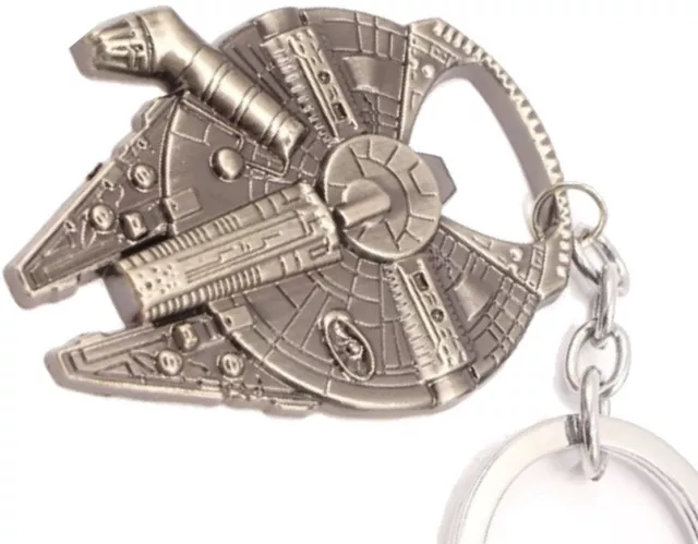 Star Wars Schlüsselanhänger Han Solo Millenium Falke mit Flaschenöffner Geschenk