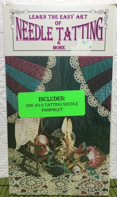 Learn the Easy Art of Needle Tatting & Más VHS 1996 prácticas manos 50 minutos NUEVO