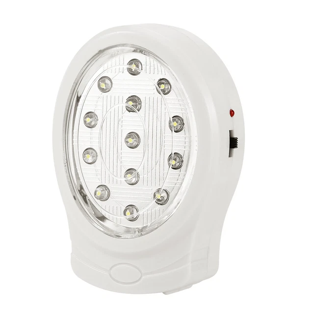 13 LED Emergencia Automática Falla de Alimentación Lámpara Recargable 110-240V
