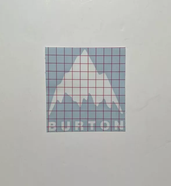 BURTON Mountain Logo  / Snowboard Burton / Die-cut / White / LARGE Sticker