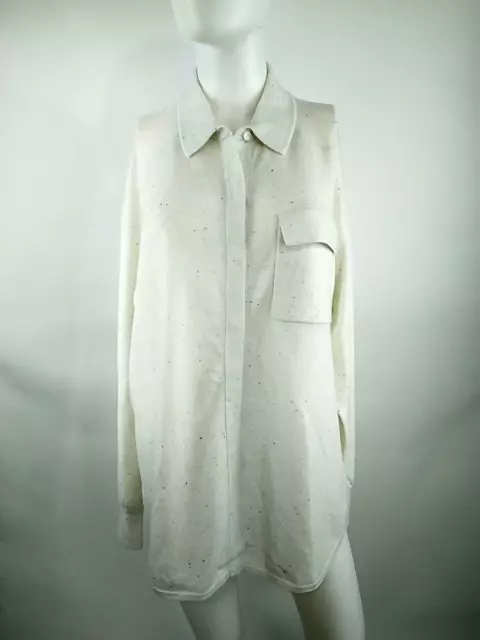Smartwool Women Edgewood Button Down Sweater Natural Donegal Medium 17319-H46