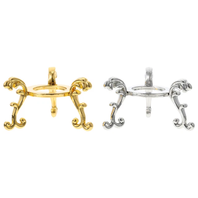 2 piezas Antiguo Soporte de Esfera Cristal Soporte de Esfera Antigua