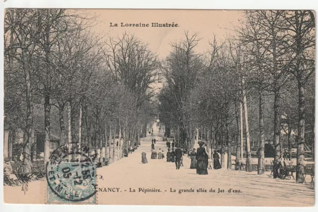 NANCY - CPA 54 - LA PEPINIERE - la grande allée du jet d'eau