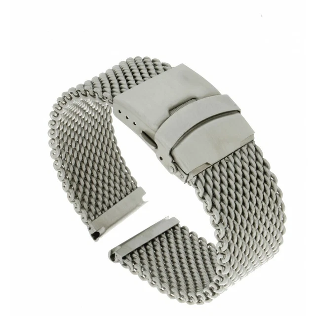 BRACELET DE MONTRE 24mm Mesh Maille Milanaise Acier Inoxydable