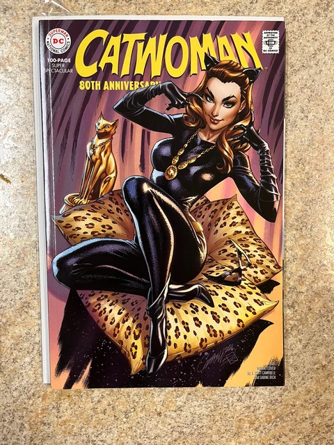 Catwoman 80th Anniversary Spectacular #1 variant cover J Scott Campbell 1960s