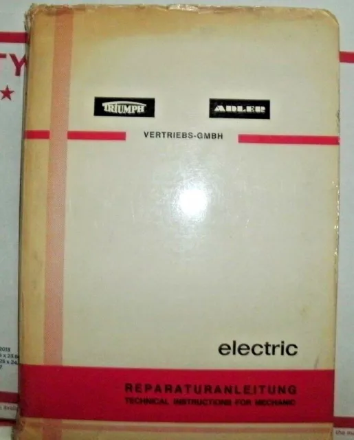 TRIUMPH ADLER Electric Typewriter MANUAL Technical Instructions GERMAN LANGUAGE