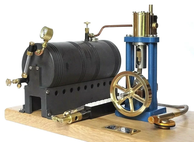LIVE STEAM - Marine Single Model Steam Engine & Boiler Fully Machined