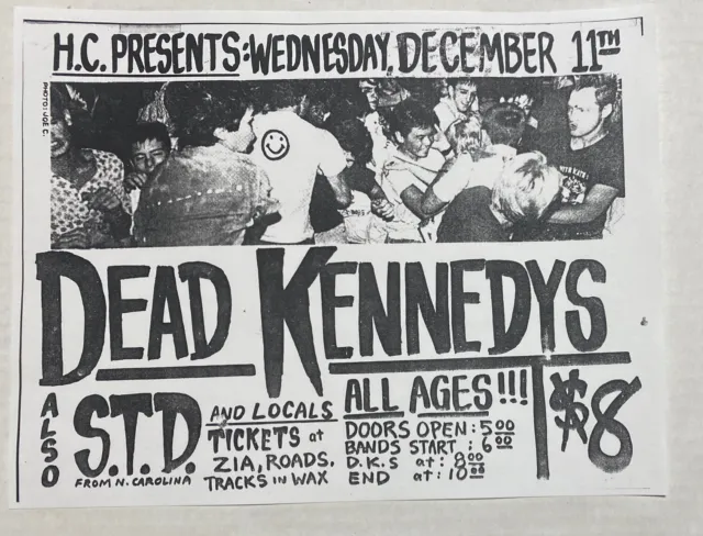 Concert Flyer  Dead Kennedys 1985 Phoenix Arizona Reproduction