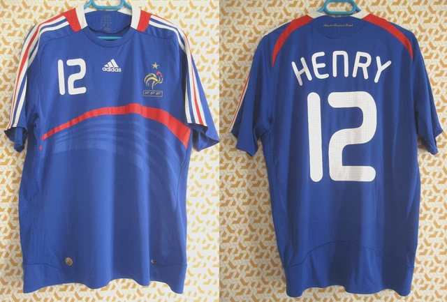 Maillot Equipe De France Domicile 2004-2005 - #12 Henry - Taille M - Adidas