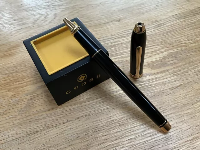 Cross Townsend Black And Gold Rollerball Pen