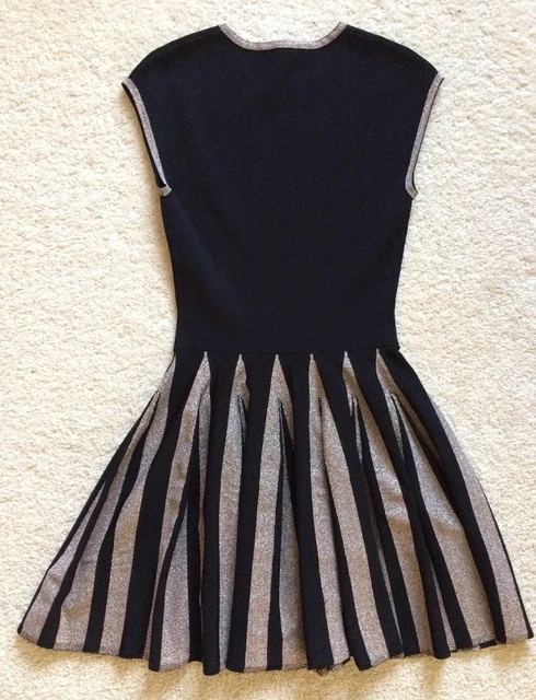 black and gold ted baker dress Ted Baker Elsiie Black Gold Star Midi Dress main image 0