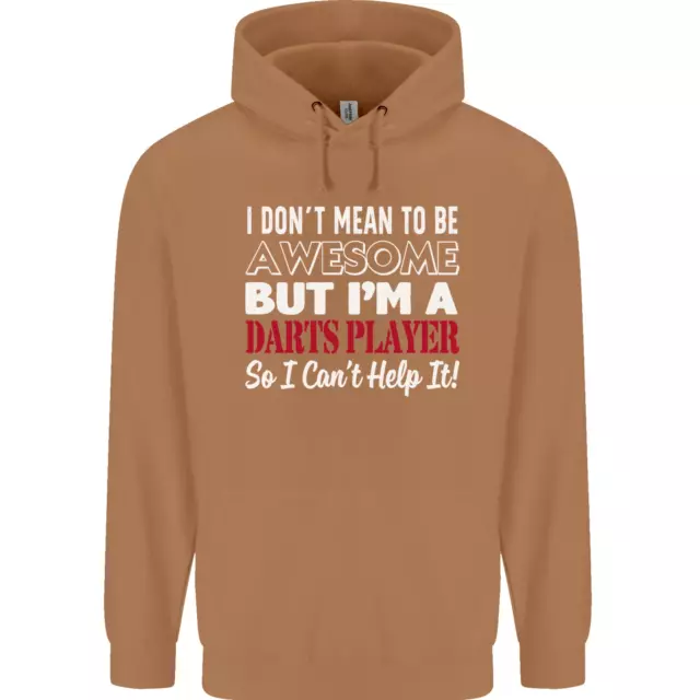 Felpa con cappuccio I Dont Mean to Be Darts Player da uomo 80% cotone 12