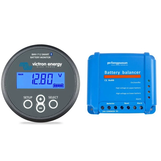 VICTRON ENERGY BMV712 Battery Monitor with Battery Balancer Bundle