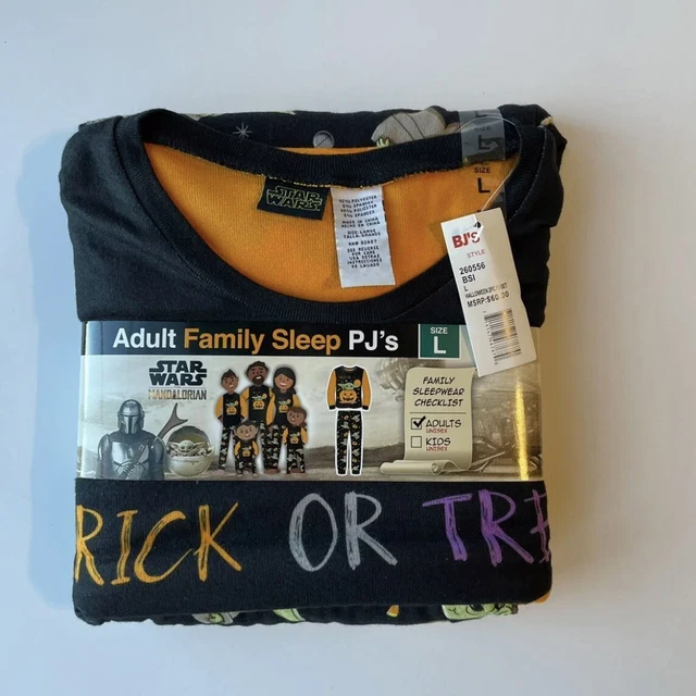 Halloween Star Wars Mandalorian Pajamas Set Adult Size Large Brand New