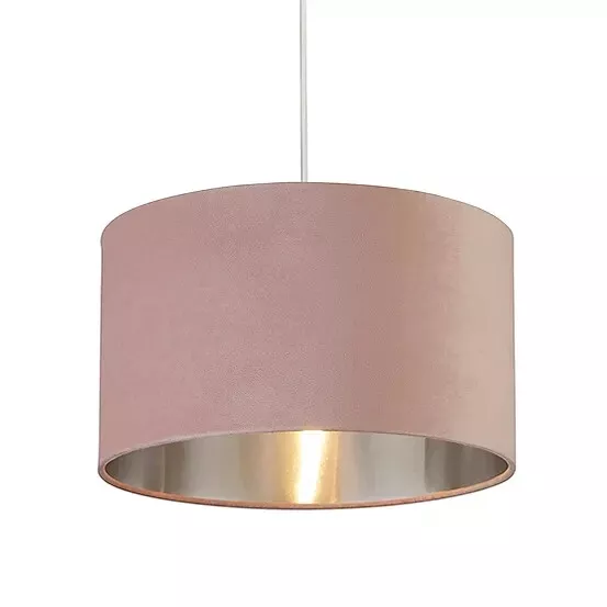 Ceiling Pendant Light Shade Home Decor Easy Fit Pink Drum Pendant Lampshade 38cm