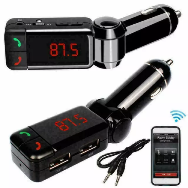 LCD Car Kit Bluetooth FM-Transmitter MP3-Player 3,5 mm H9J7