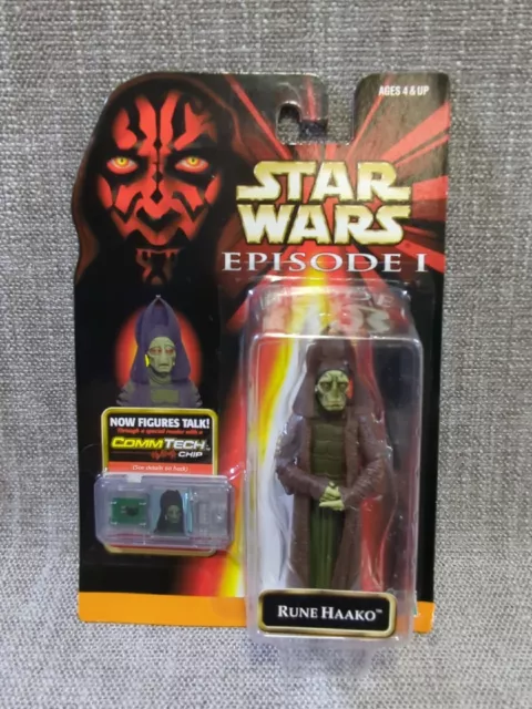 Star Wars Episode 1 Commtech Holographic Chip Rune Haako Hasbro New