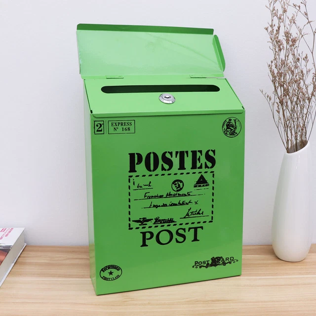 Mailbox Iron Post Box Mailbox Lock Hanging Wall Decor Suggestion Box