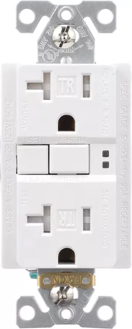 EATON TRSGF20W GFCI Tamper Resistant Self-Test Receptacle