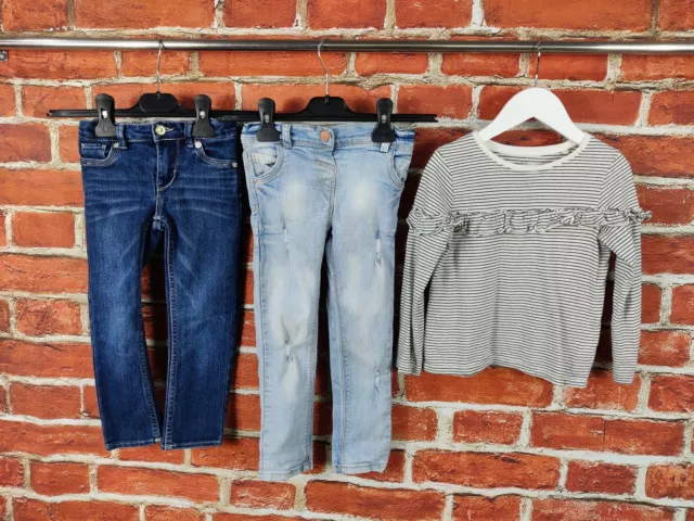 Girls Bundle Age 3-4 Years Levi's Next Blue Skinny Jeans Long Sleeve Tee 104Cm