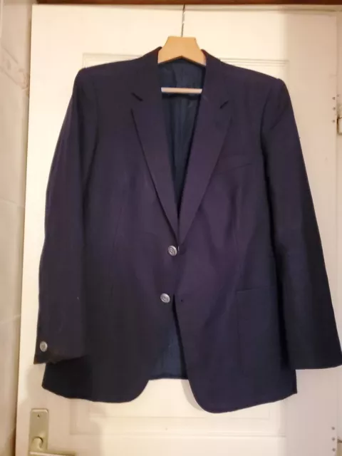 Veste Tailleur  Costume Jean-Claude Bergogner Vintage Bleu Marine Taille L