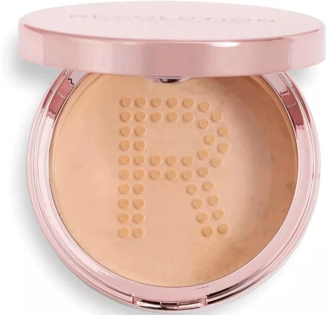 Polvo de ajuste suelto Makeup Revolution ocultar y arreglar rosa medio impermeable 13 g