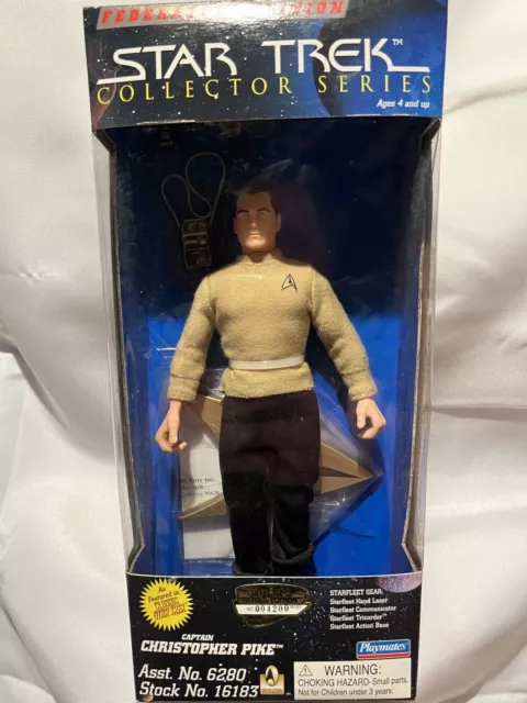 Star Trek Collector Series Captain Christopher Pike 9" Figure 1996 Playmates