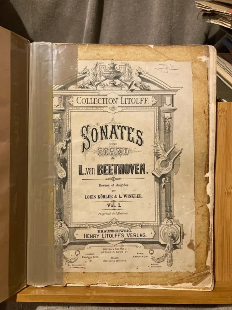 Ludwig van Beethoven Sonates pour piano volume 1 partition éditions Litolff