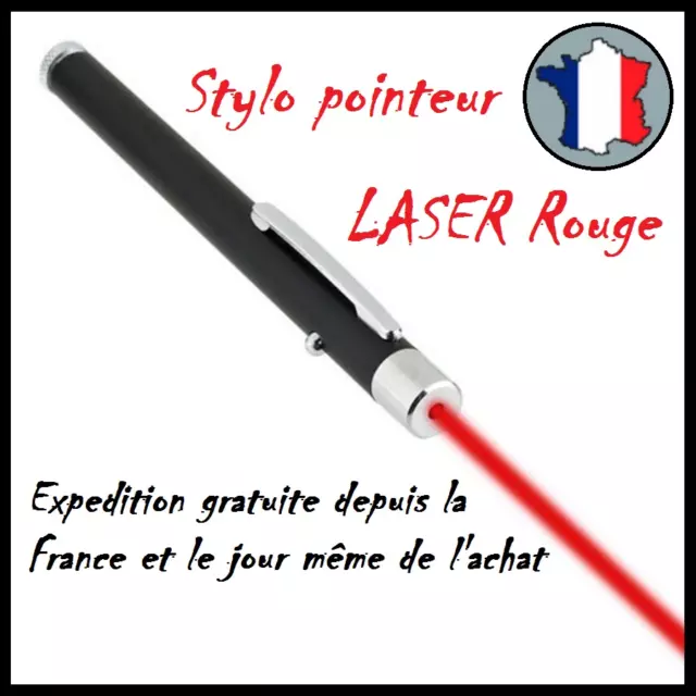 POINTEUR POINTER LASER LAZER ROUGE RED CLASS II PETIT 1mW STYLO LONGUE PORTEE