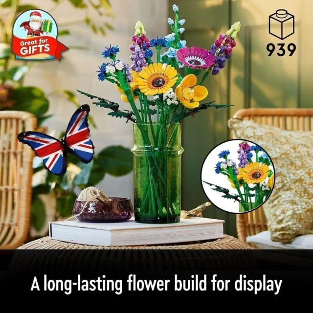 Wildflower Bouquet Set, Artificial Flowers with Poppies 10313 Icons UK