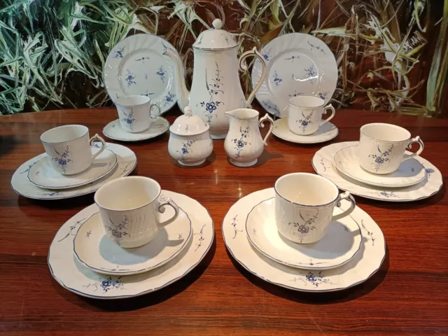 VILLEROY & BOCH Germany ALT LUXEMBURG - 21 teiliges Kaffeeservice / 6 Personen