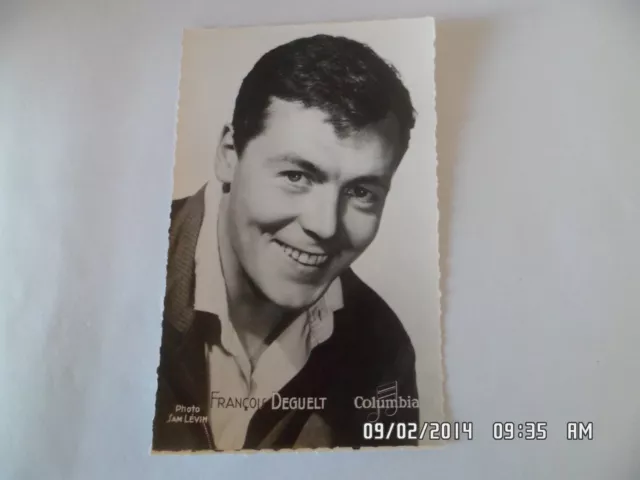 CARTE POSTALE ANNEES 60  FRANCOIS DEGUELT disque COLUMBIA   F29