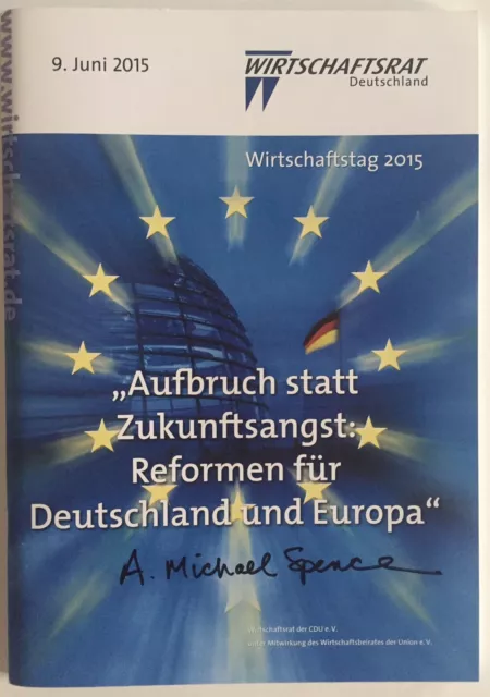 A. Michael Spence signiert Nobelpreis original Unterschrift Signed Autogramm 2