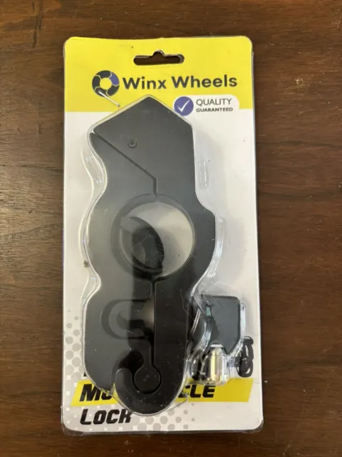 Winx Wheels TURBO MOTORCYCLE LOCK Black - NEW