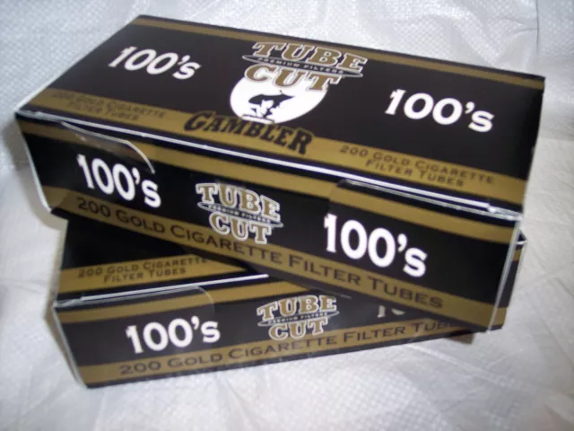 x2 Boxes (Gambler Gold Light 100's, 100mm) Cigarette RYO 200 Tubes Box, 400 Tota