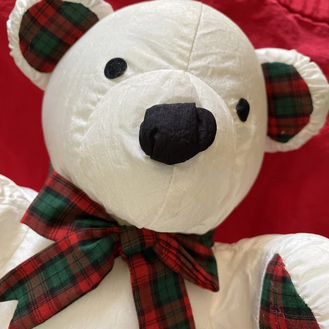 Vtg 1993 Gibson Greetings Teddy Bear Vintage Nylon Style plush stuffed animal