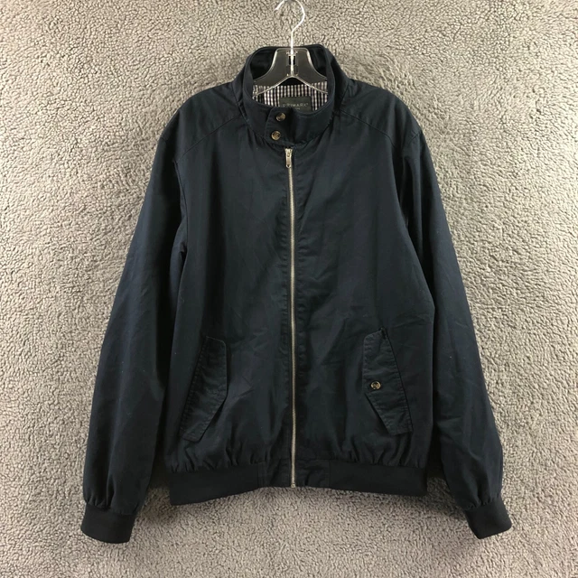 MENS PRIMARK SIZE Large Navy Zip Up Casual Harrington Style Bomber