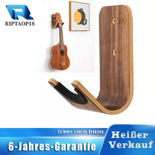 Gitarrenhalterung Gitarrenhalter Kleiderbügel Für Wand Wandhalterung Holz Haken