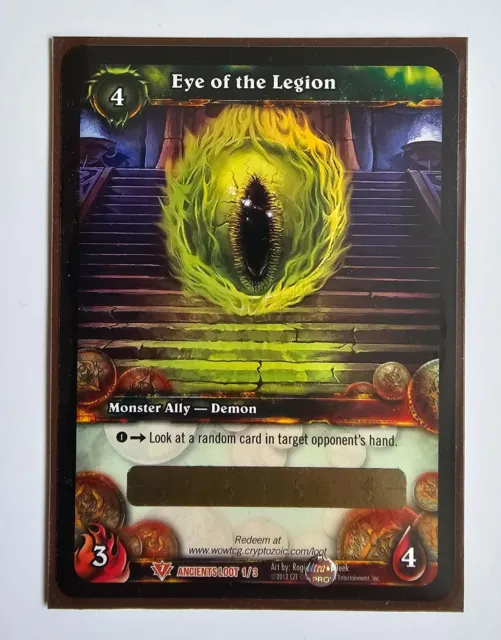 World of Warcraft TCG - Loot Card Eye Of The Legion - Unscratched