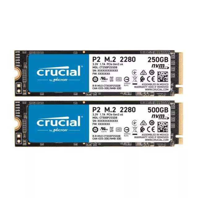 Crucial P2 M.2 PCIe NVMe 1TB Disques SSD Crucial Maroc