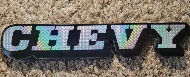 VINTAGE 1970S CHEVY Logo Decal Bumper Sticker Prism Prismatic Chevrolet