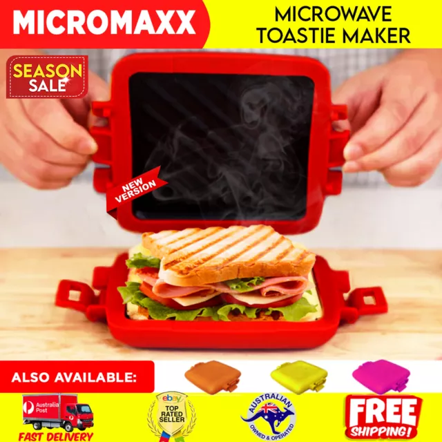 MICROWAVE TOASTED TOASTIE Sandwich Maker Cafe Toaster $79.95 - PicClick AU